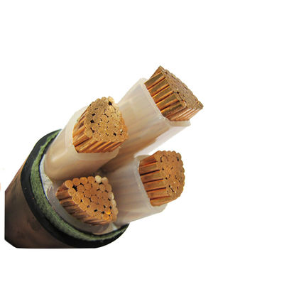 Black Steel Armored 4 Core HV XLPE Cable , 132kV HV Coaxial Cable