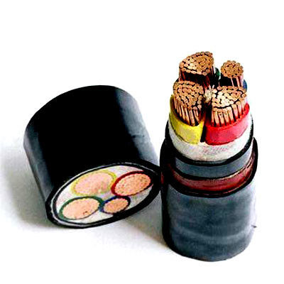 Black 4 Core 600V 35mm2 XLPE Power Cables Anti Chemical Corrosion