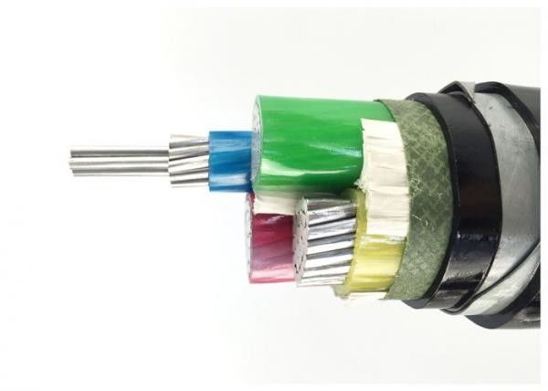 Black 4 Core 600V 35mm2 XLPE Power Cables Anti Chemical Corrosion